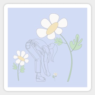 Picking Daisies- DIY Pre-printed design for embroidery T-Shirt Magnet